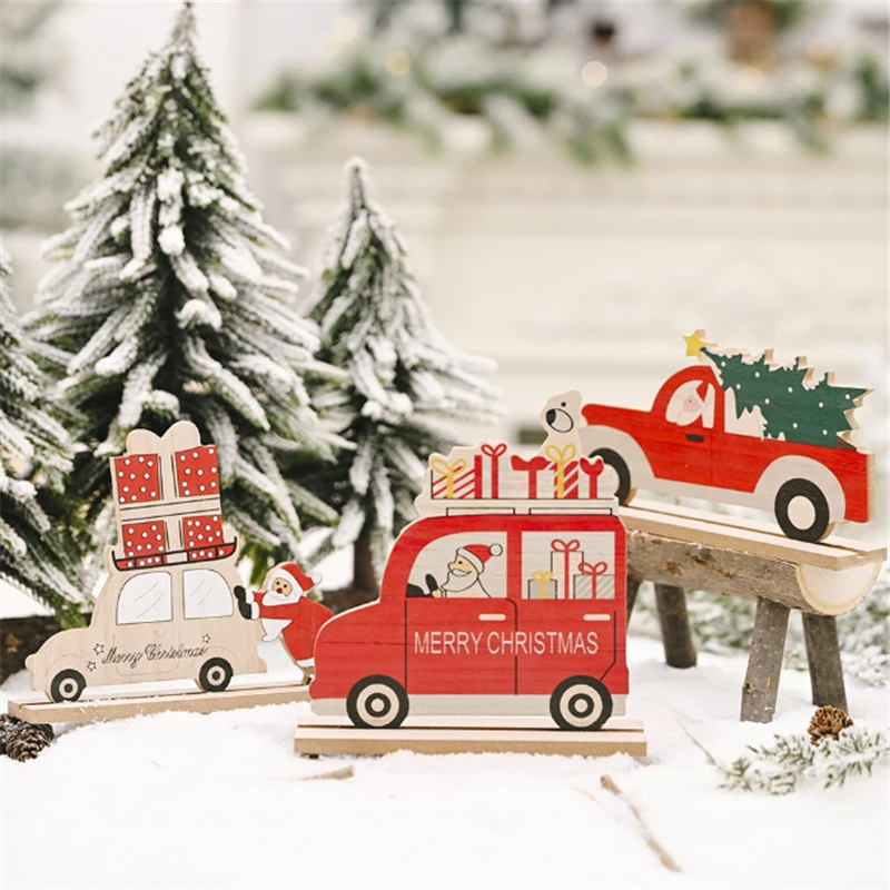 

2020 Christmas Decorations Wooden Car Decorations Creative New Products Festive Supplies Car Christmas Decorations